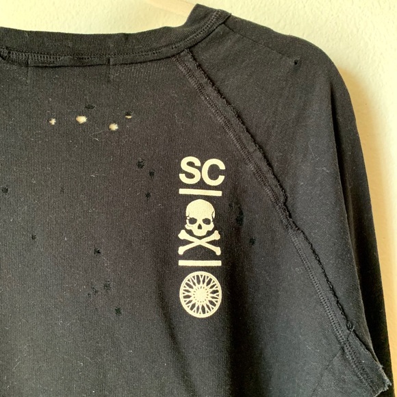 Soulcycle Crew Neck Distressed Sweatshirt - Picture 4 of 5